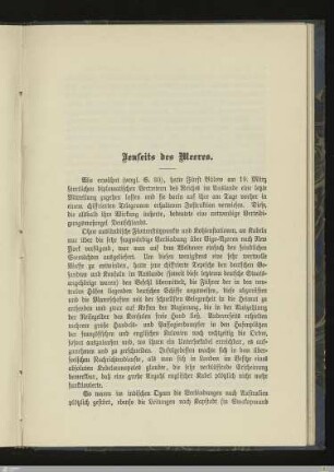 Jenseits des Meeres