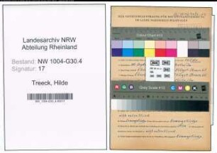 Entnazifizierung Hilde Van Treeck , geb. 30.09.1914 ()