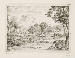 Landschaft mit Staffage, aus "Paysages avec animaux"