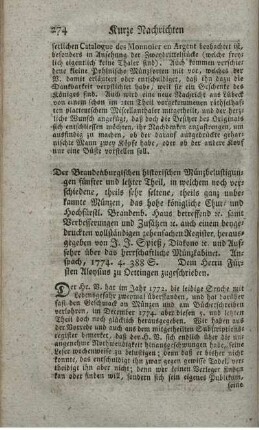 Brandenburgische historische Münzbeslustigungen. T.5.