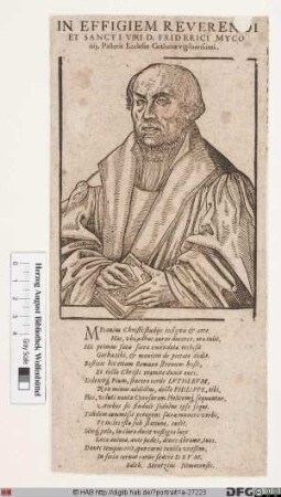 Bildnis Friedrich Myconius (eig. Mekum)