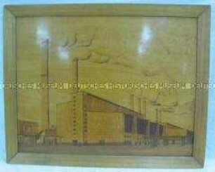 Wandbild: Ansicht einer Fabrikanlage