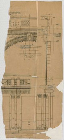 Thiersch, Friedrich von; Wiesbaden; Kurhaus - Schnitt, Detail