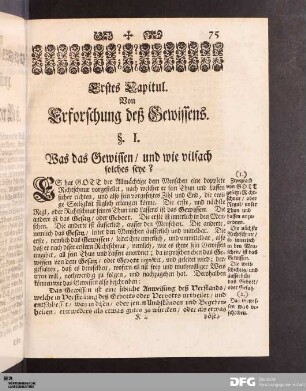 Erstes Capitul. Von Erforschung deß Gewissens.