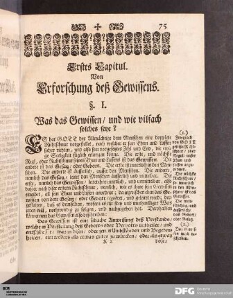 Erstes Capitul. Von Erforschung deß Gewissens.