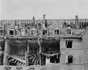 Zerstörungen Zweiter Weltkrieg - Luftangriff auf Karlsruhe am 02./03.09.1942. LS-Revier VI. Körnerstraße