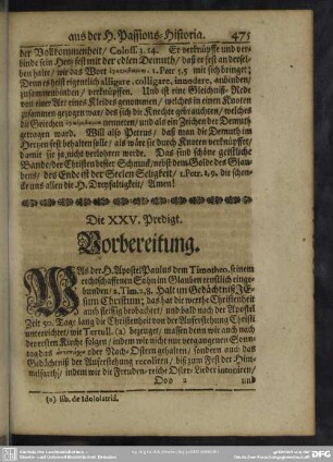 Die XXV. Predigt