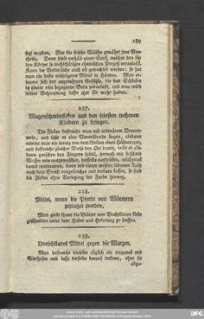 237. Wagenschmierfleken aus den feinsten tuchenen Kleidern zu bringen.