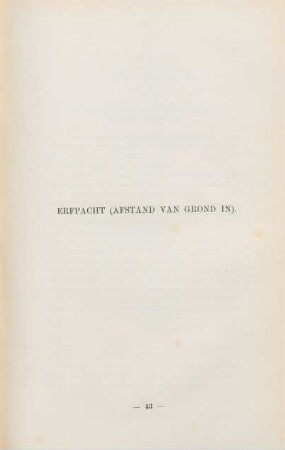 Erfpacht (Afstand van grond in)