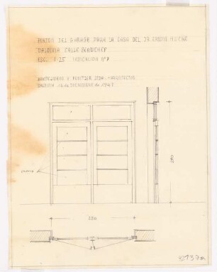 Haus für Dr. Erwin Hucke, Valdivia: Tür 1:25
