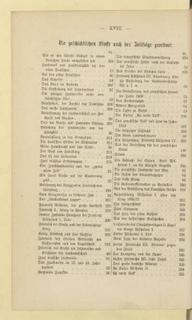 Die geschichtlichen Stoffe nach der Zeitfolge geordnet