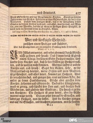 Vier und fünffzigste Gespräch, am zwanzigsten Sonntag nach Trinitatis.