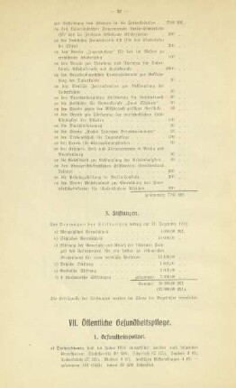 VII. Öffentliche Gesundheitspflege
