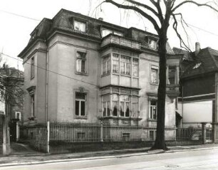 Dresden-Strehlen, Wasastraße 1 b. Villa. Um 1900. Straßenansicht von Westen