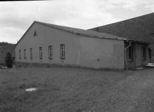 Grünbach-Muldenberg, Klingenthaler Straße. Talsperre Muldenberg. Turbinenhaus (?) (1920/1925). Seitenansicht