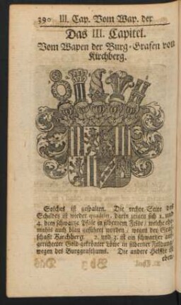 Das III. Capitel. Vom Wapen der Burg-Grafen von Kirchberg