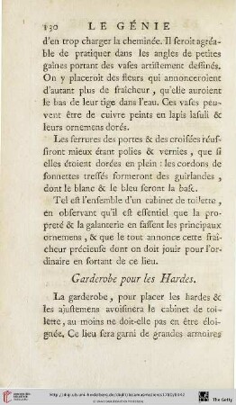 Garderobe pour les Hardes