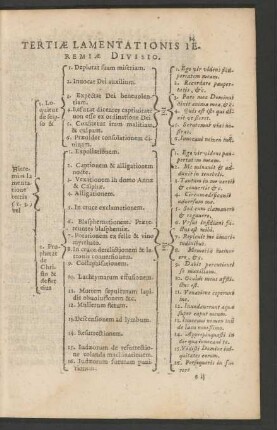 Tertiae Lamentationis Jeremiae Divisio.