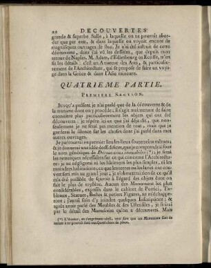 Quartieme Partie. Premiere Section.