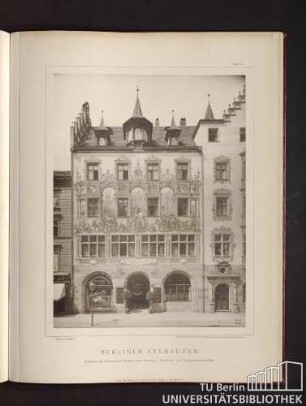 Tafel 41. Gebäude der Freiherrlich Tucher'schen Brauerei. Friedrich- und Taubenstrassen-Ecke.