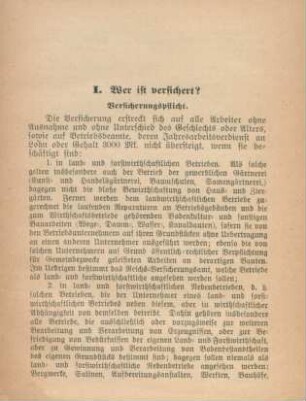 I. Wer ist versichert?