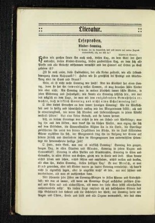 Leseproben : Kinder-Sonntag