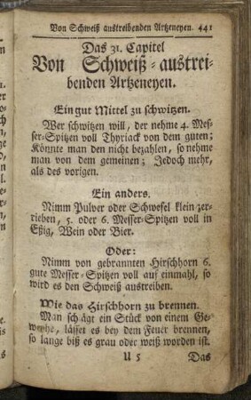 31. Von Schweiß-austreibenden Arzeneyen
