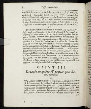 Caput III. De causis, ex quibus & propter quas Salaria debeantur.