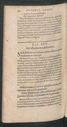 Cap. XXV. De Fallaciis extra dictionem