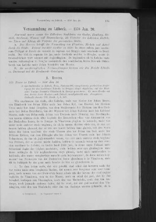 Versammlung zu Lübeck. - 1358 Jan. 20.
