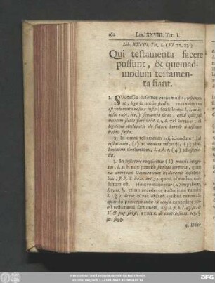 Tit. I. (VI. 22. 23.) Qui testamenta facere possunt, & quemadmodum testamenta fiant.