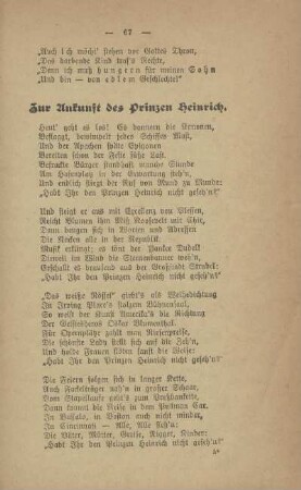 Zur Ankunft des Prinzen Heinrich