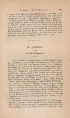 675-676 Zur Onomastik