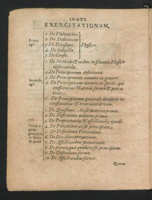 Index Exercitationum.