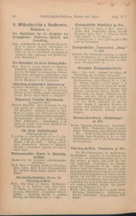 B. Wissenschaftliche u. Kunstvereine, Anstalten [et]c.