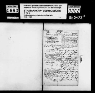 Kommunsachen: Forstsachen, Oberamt Ludwigsburg