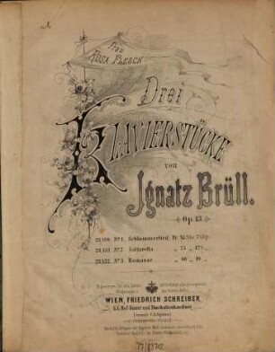 Drei Klavierstücke : Op. 13, 3. Romanze