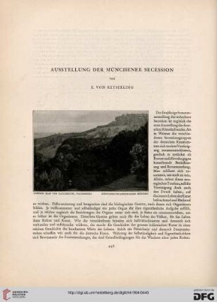 Ausstellung der Münchener Secession