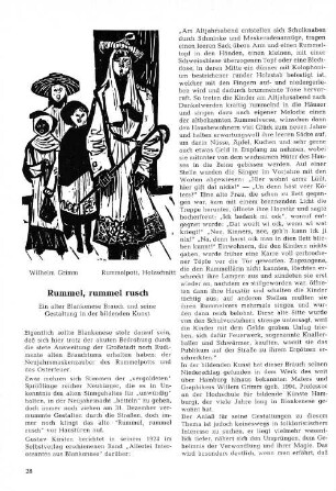 Rummel, rummel rusch : Eine alter Blankenese Brauch und seine Gestaltung in der bildenden Kunst