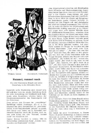 Rummel, rummel rusch : Eine alter Blankenese Brauch und seine Gestaltung in der bildenden Kunst