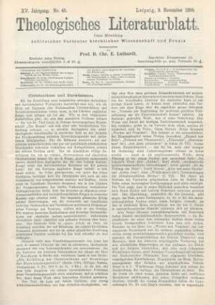 529-531 Christenthum, und Darwinismus