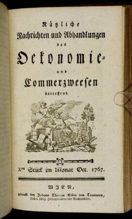Xtes Stück im Monat Oct. 1767.