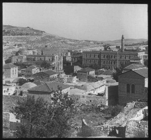 Jerusal. Blick v. d. Stadtmauer zu Santa Anna v. NW [Jerusalem]