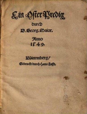 Ein Oster Predig