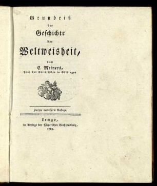 Grundriß der Geschichte der Weltweisheit