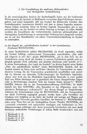 2. Die Grundhaltung der modernen philosophischen und theologischen Symboldeutung