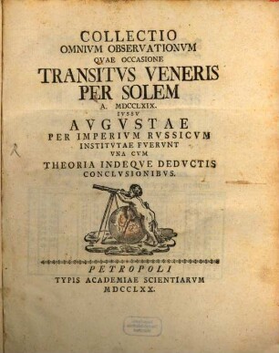 Collectio omnium Observationum, quae occasione transitus Veneris per solem 1569 ... instituta fuerunt