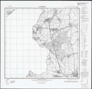 Meßtischblatt 5772 : Leobschütz, 1930 : Leobschütz. - Hrsg. 1883, bericht. 1902, einz. Nachtr. 1930. - 1:25000. - [Berlin]: Reichsamt für Landesaufnahme, 1930. - 1 Kt.