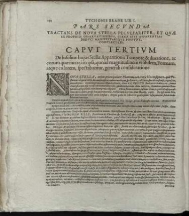 Pars Secunda. Tractans De Nova Stella Peculiariter, Et Quæ Ex Propriis Observationibus [...]