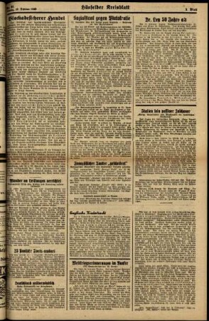 Zweite Ausgabe vom Freitag, den 16. Februar 1940.
